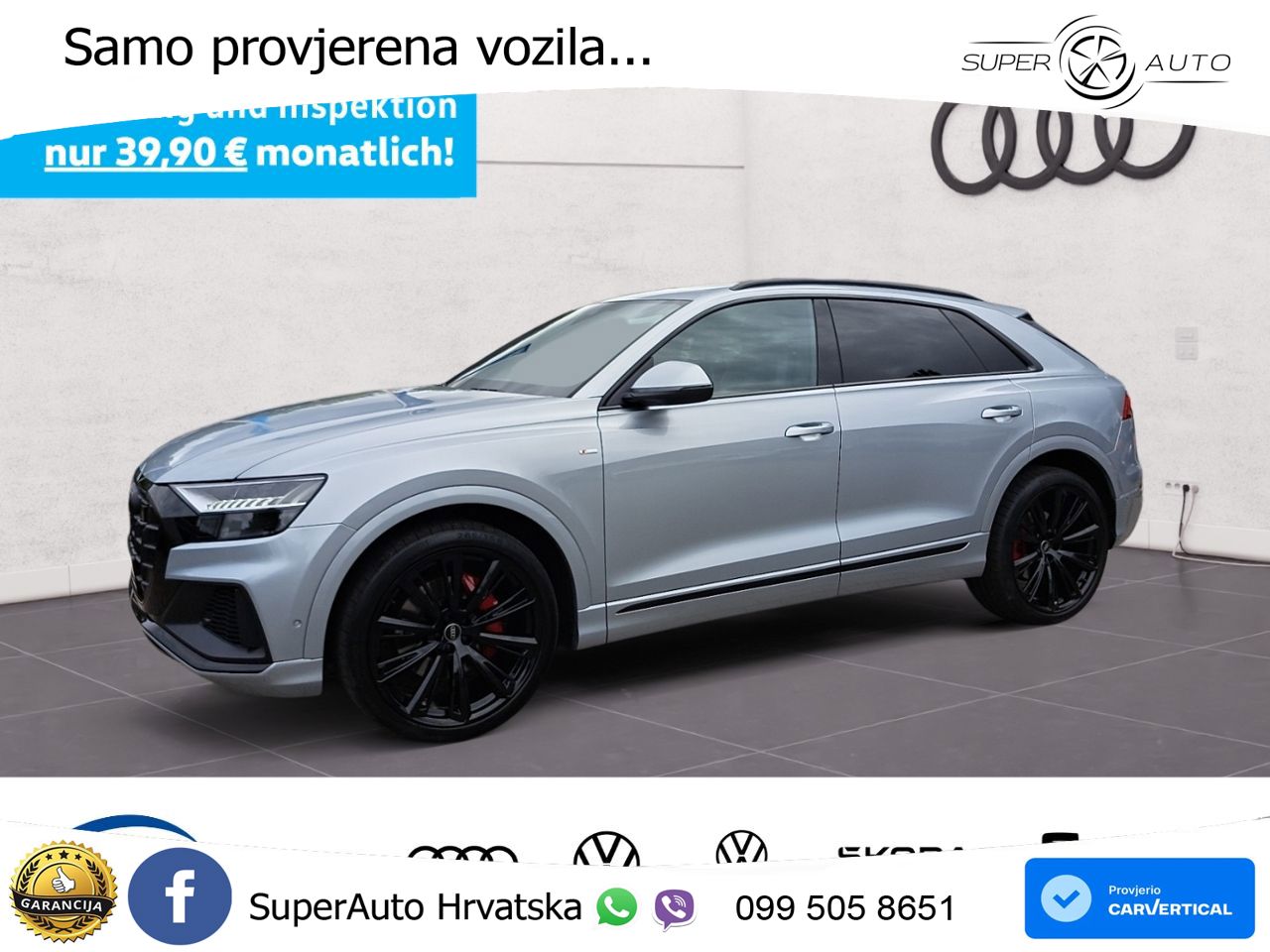 Audi Q8 55 TFSI V6 (340 KS) quattro Tiptronic S line LED+GR SJED+ACC