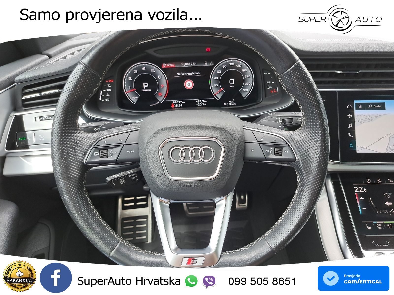 Audi Q8 55 TFSI V6 (340 KS) quattro Tiptronic S line LED+GR SJED+ACC