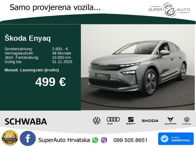 Škoda Enyaq Coupe 60 63 kWh (204 KS) LED+GR SJED+ACC