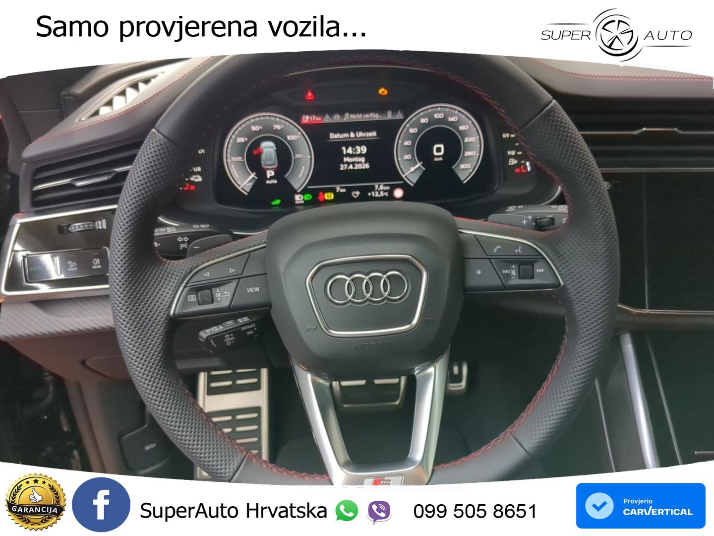 Audi Q8 60 TFSIe V6 (490 KS) quattro Tiptronic S line LED+GR SJED+ACC
