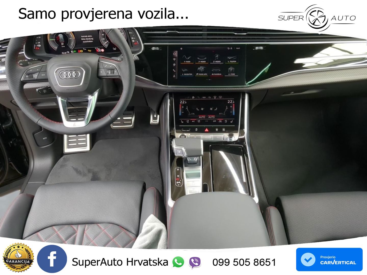 Audi Q8 60 TFSIe V6 (490 KS) quattro Tiptronic S line LED+GR SJED+ACC