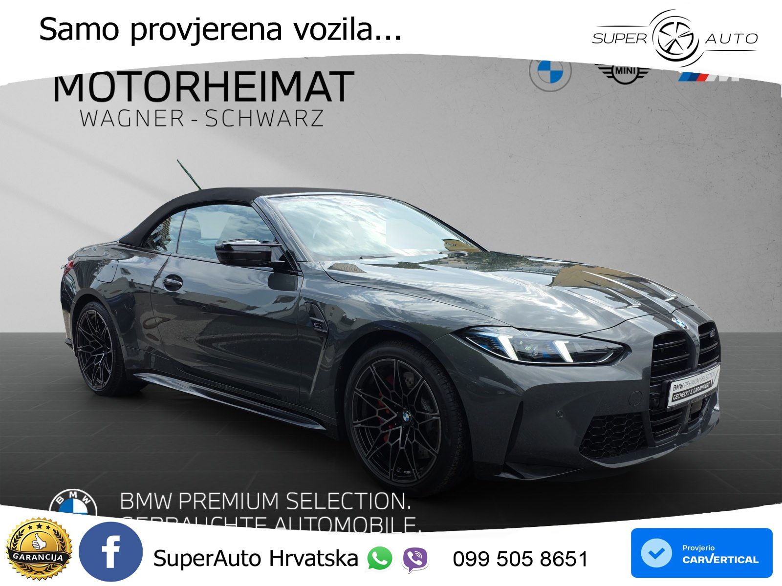 BMW M4 Convertible Competition 3.0 (530 KS) xDrive Steptronic LED+GR SJED+ACC