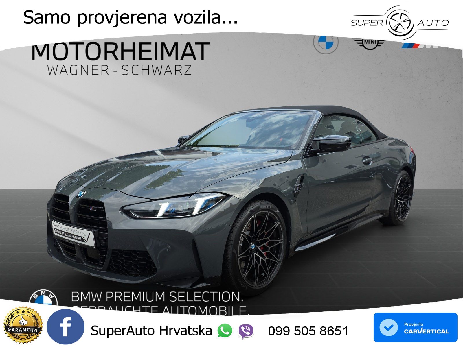 BMW M4 Convertible Competition 3.0 (530 KS) xDrive Steptronic LED+GR SJED+ACC