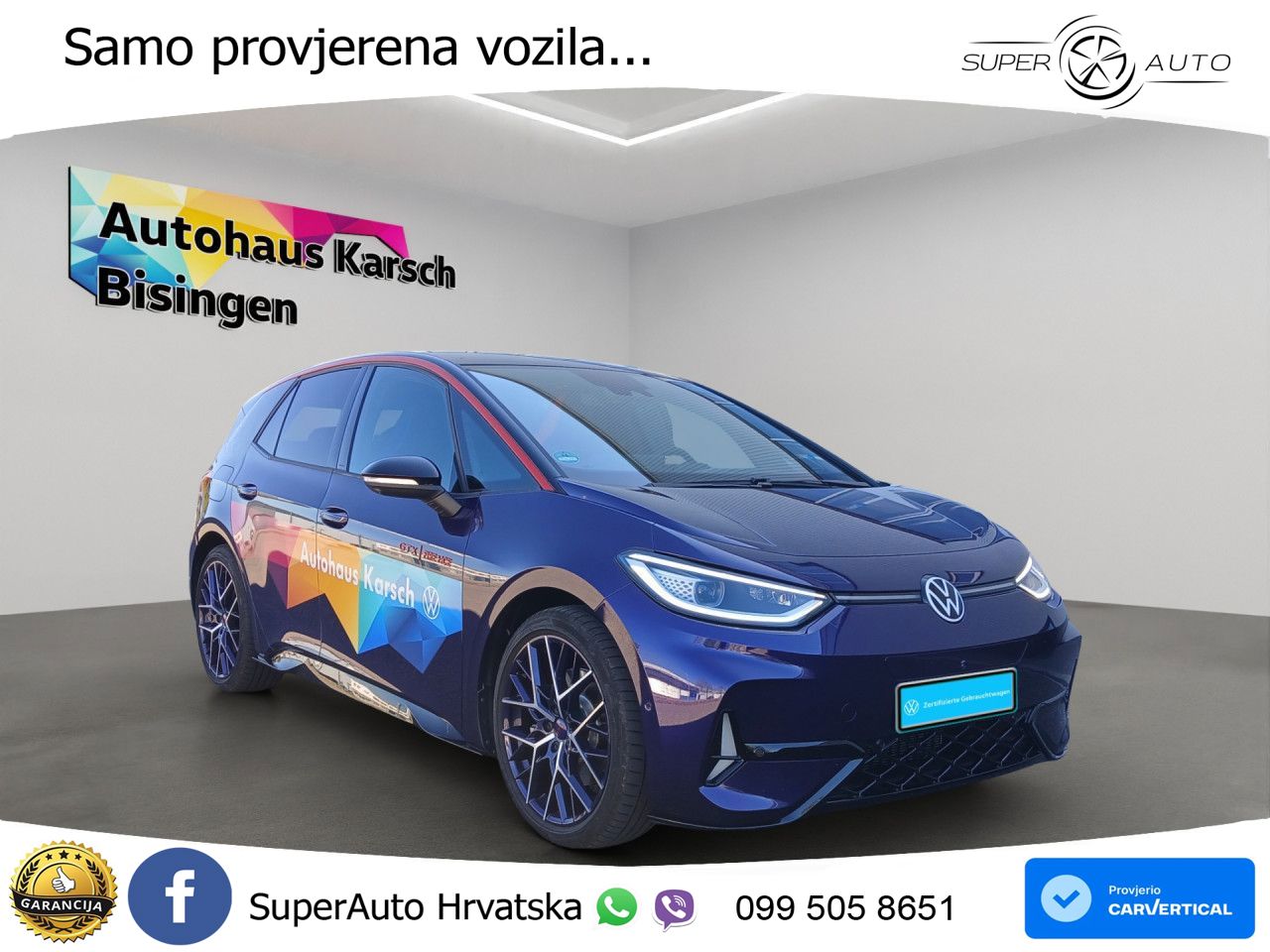 Volkswagen ID.3 GTX Performance 84 kWh (326 KS) LED+GR SJED+ACC