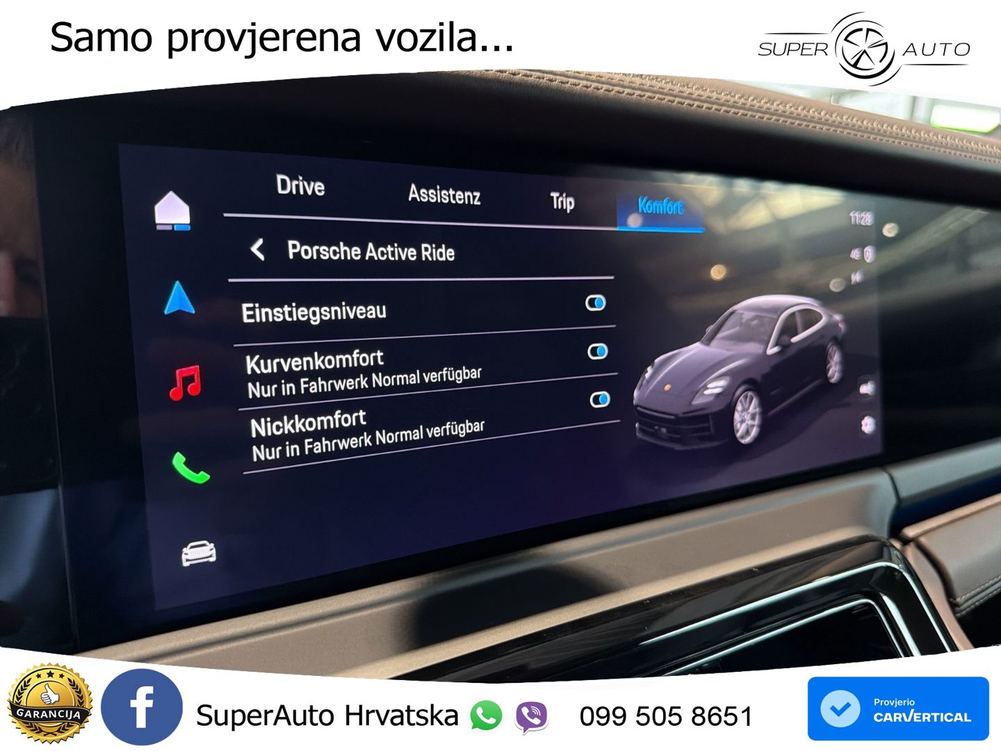 Porsche Panamera 4S 2.9 V6 (544 KS) E-Hybrid PDK ZRAČNI+ACC+GR SJED+KAM+PANO