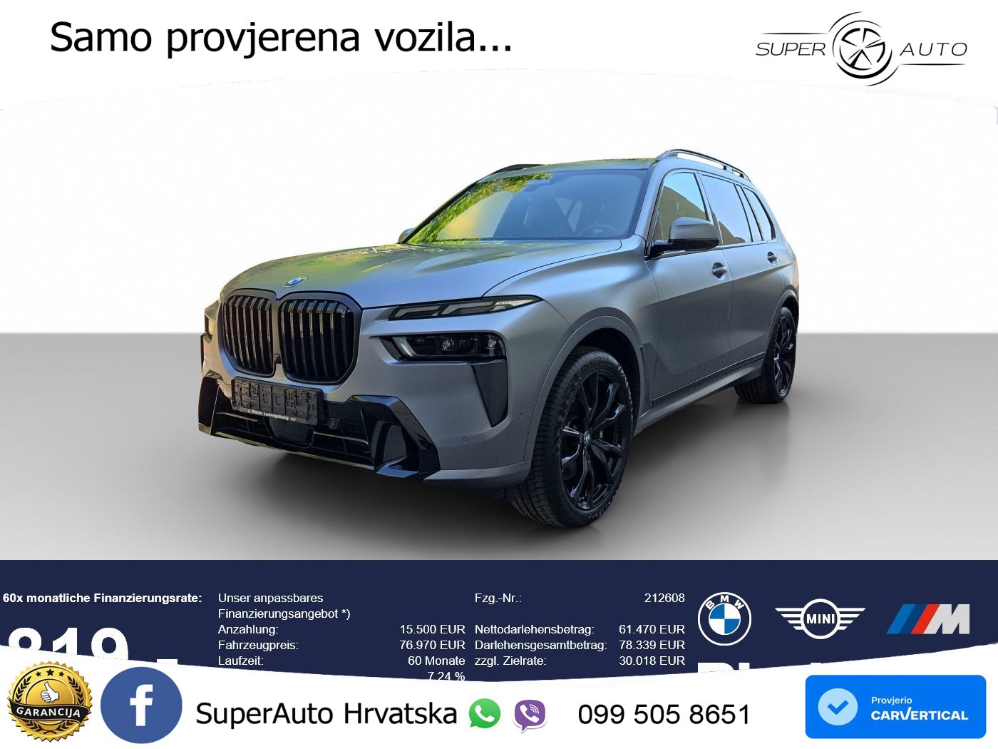 BMW X7 40d (352 KS) xDrive Steptronic M Sport LED+GR SJED+ACC