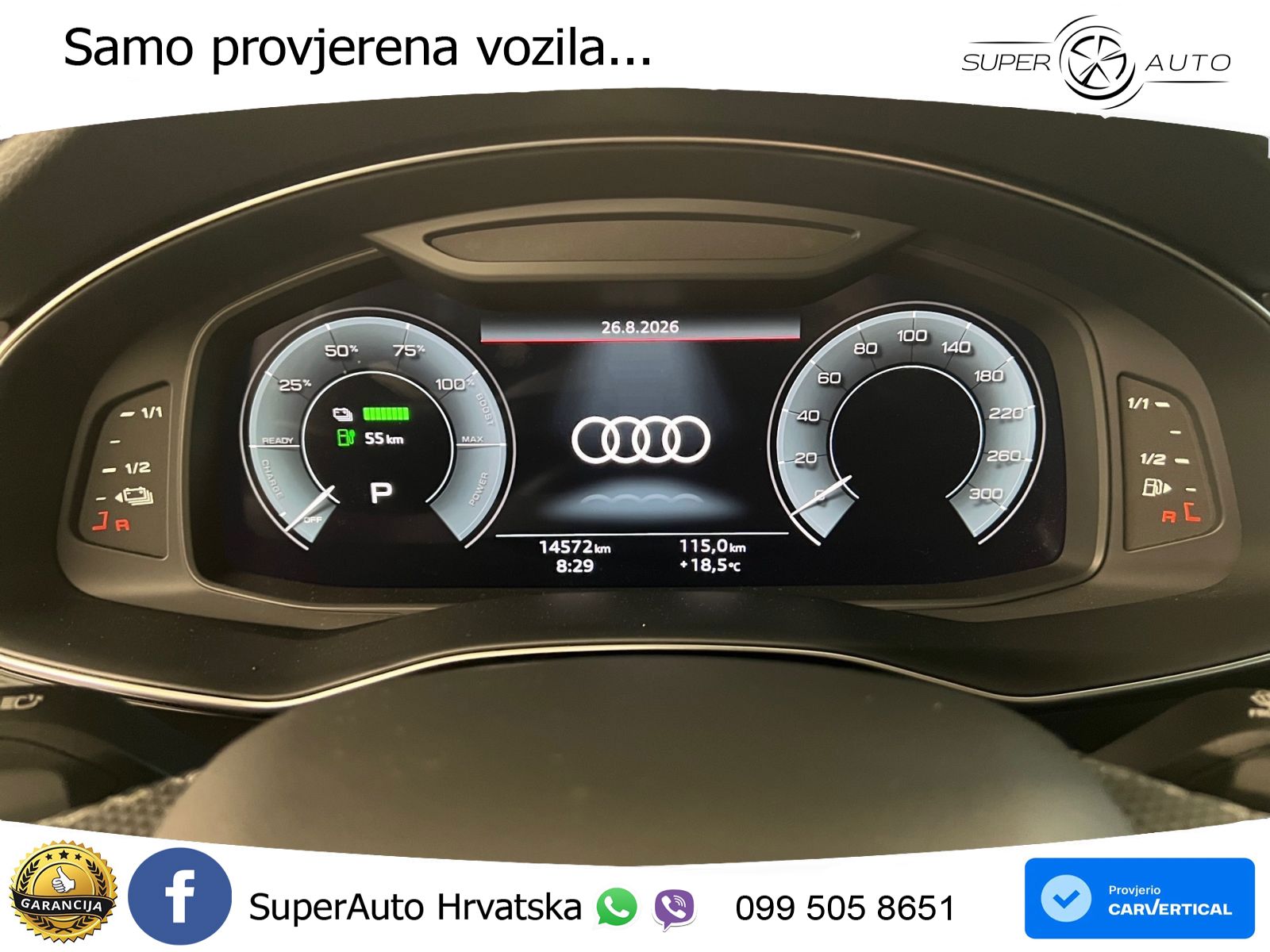 Audi Q8 55 TFSIe V6 (394 KS) quattro Tiptronic S line LED+GR SJED+ACC
