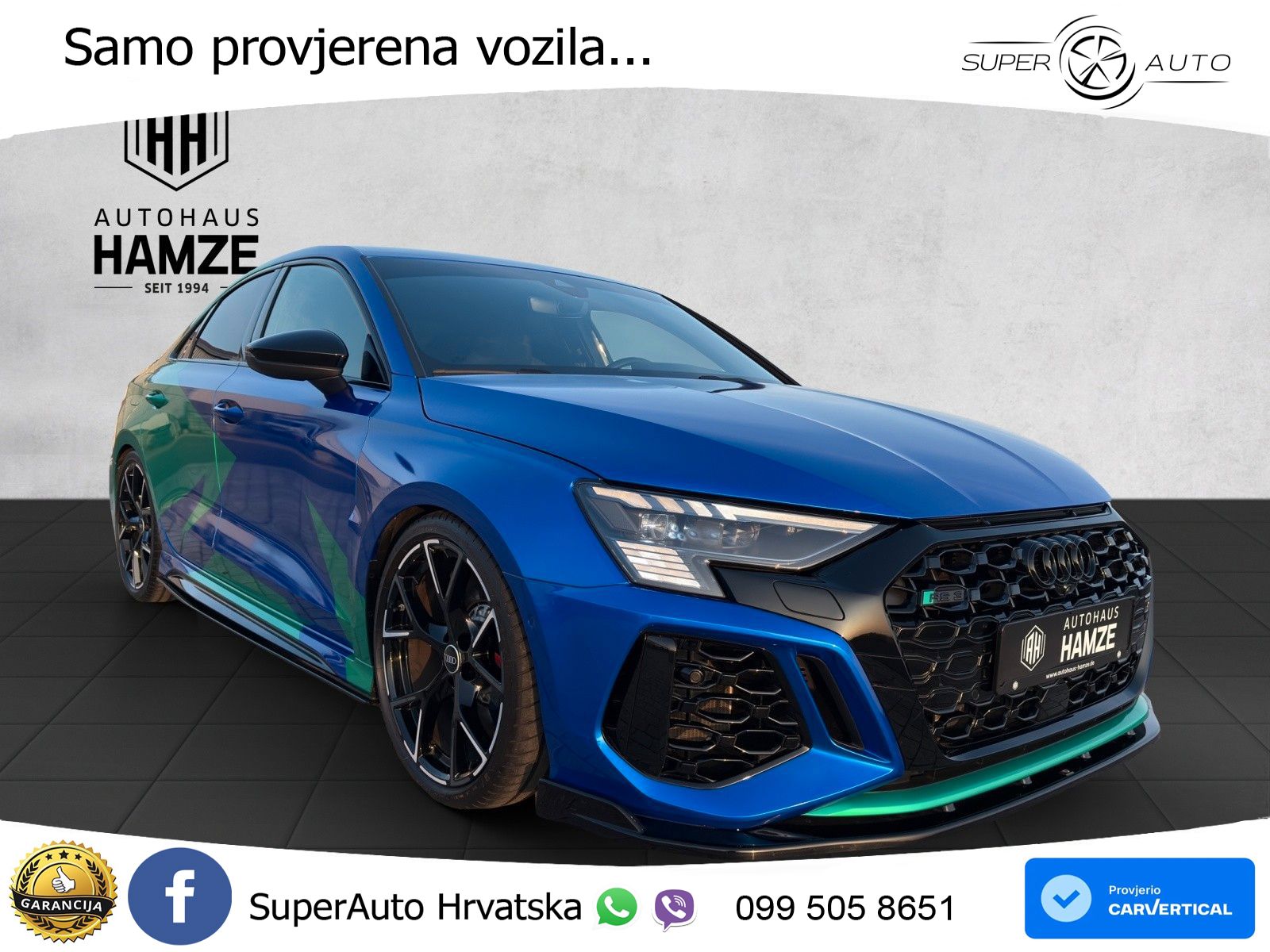 Audi RS3 Sedan 2.5 TFSI (400 KS) quattro S tronic LED+GR SJED+ACC