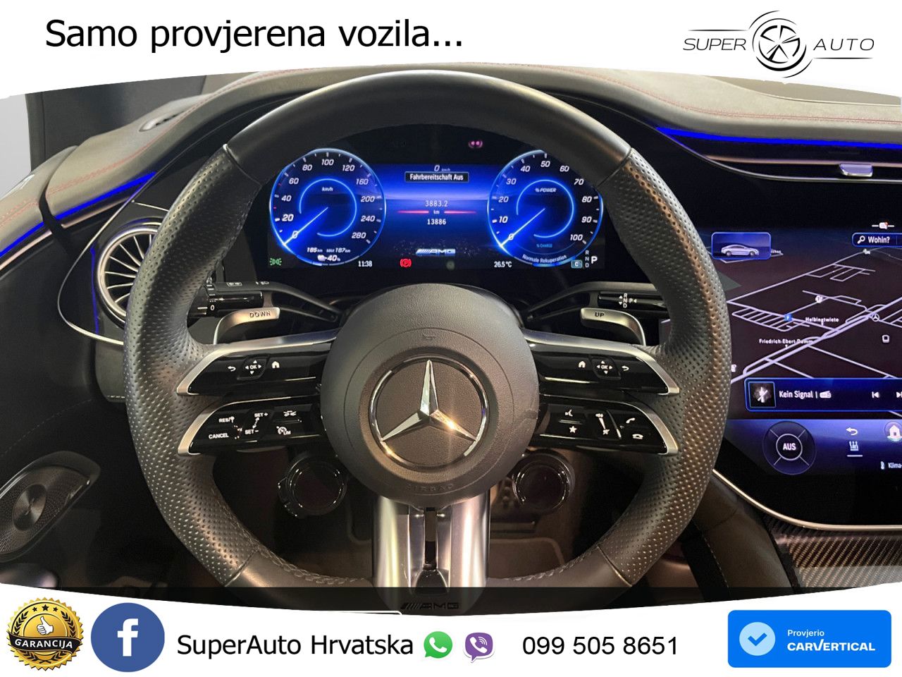 Mercedes EQE AMG 43 100 kWh (476 KS) 4MATIC ZRAČNI+ACC+GR SJED+360+PANO