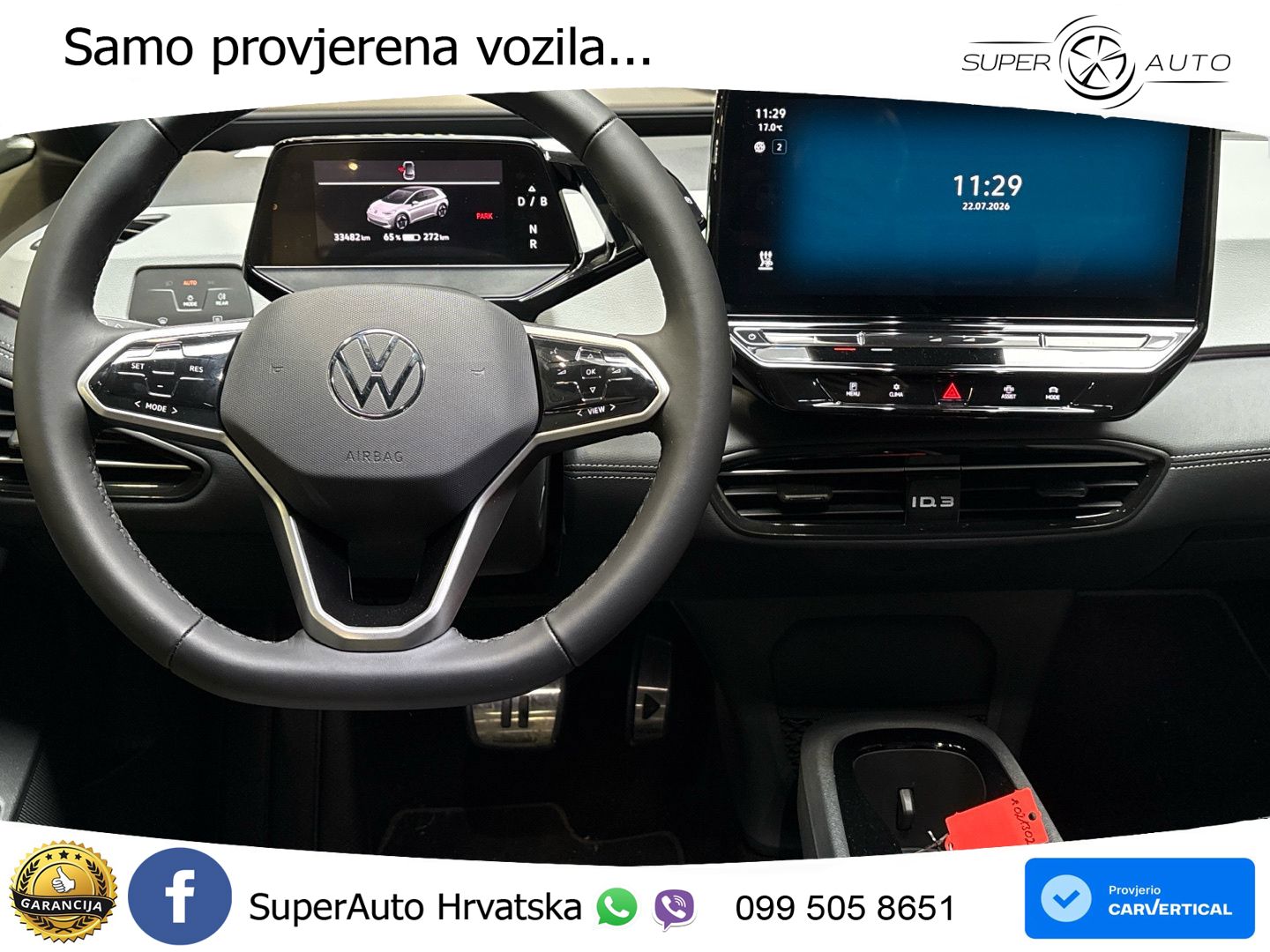 Volkswagen ID.3 Pro 62 kWh (204 KS) LED+GR SJED+ACC
