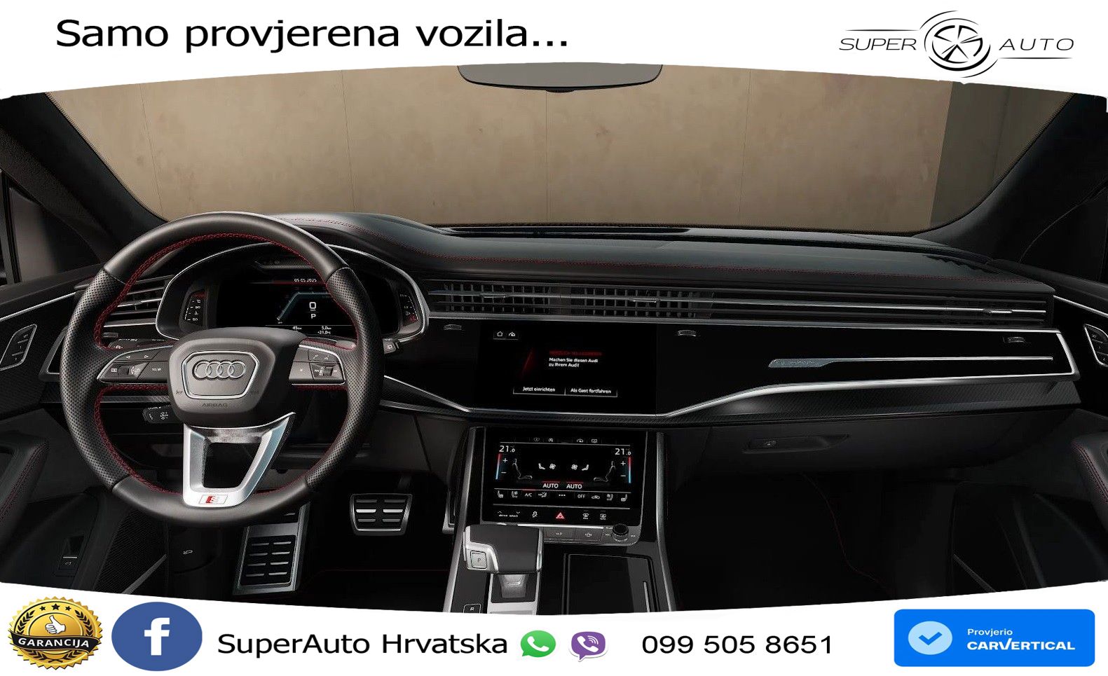 Audi Q8 50 TDI V6 (286 KS) quattro Tiptronic S line LED+GR SJED+ACC