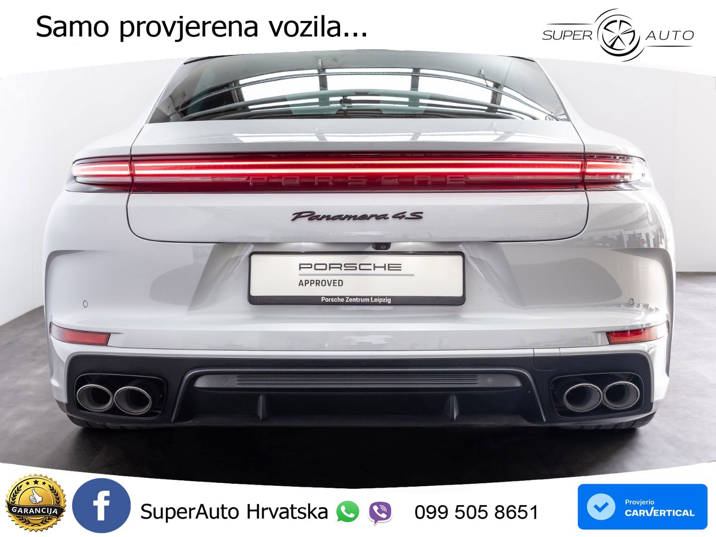 Porsche Panamera 4S 2.9 V6 (544 KS) E-Hybrid PDK ZRAČNI+ACC+GR SJED+KAM+PANO