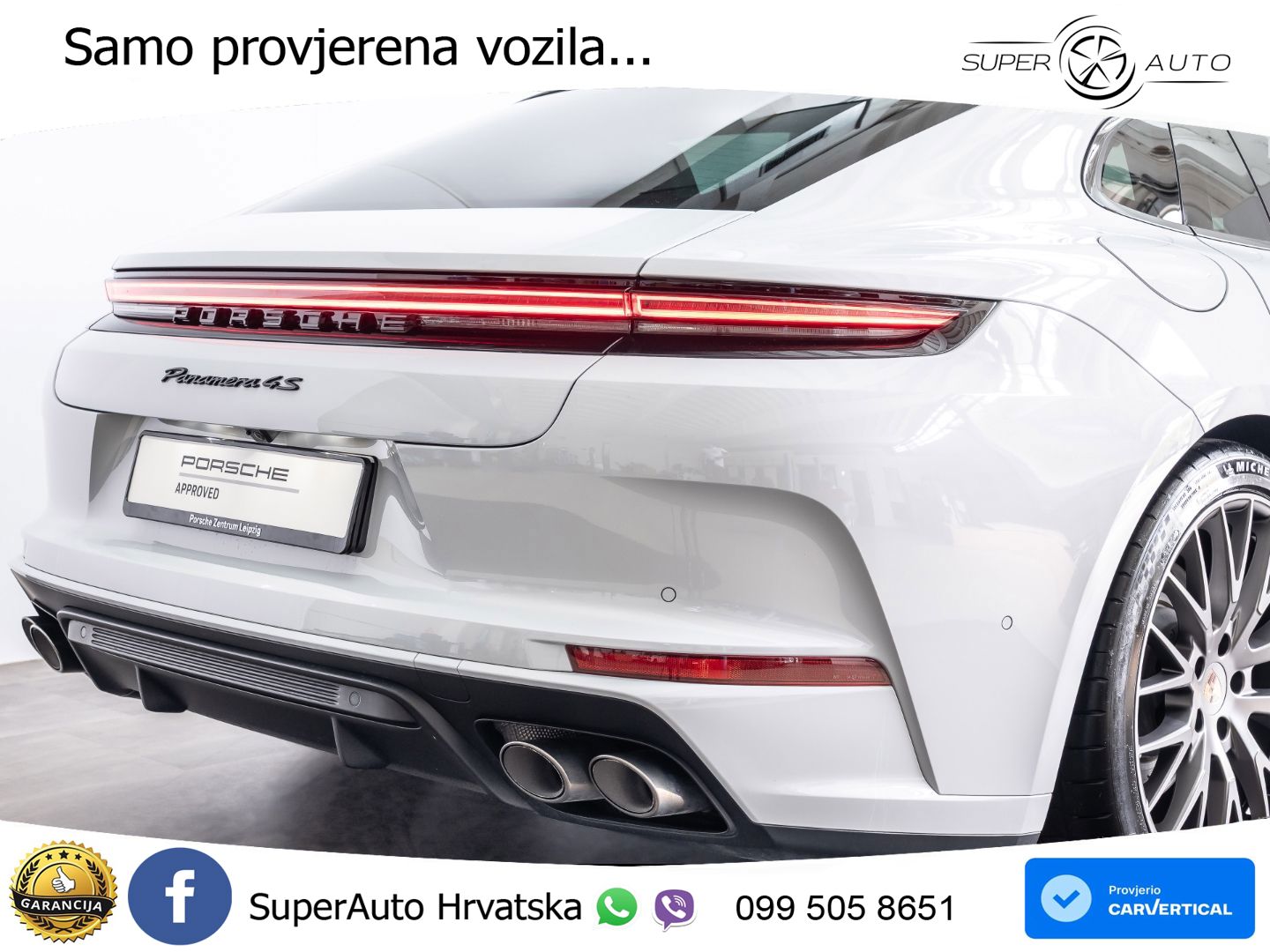 Porsche Panamera 4S 2.9 V6 (544 KS) E-Hybrid PDK ZRAČNI+ACC+GR SJED+KAM+PANO