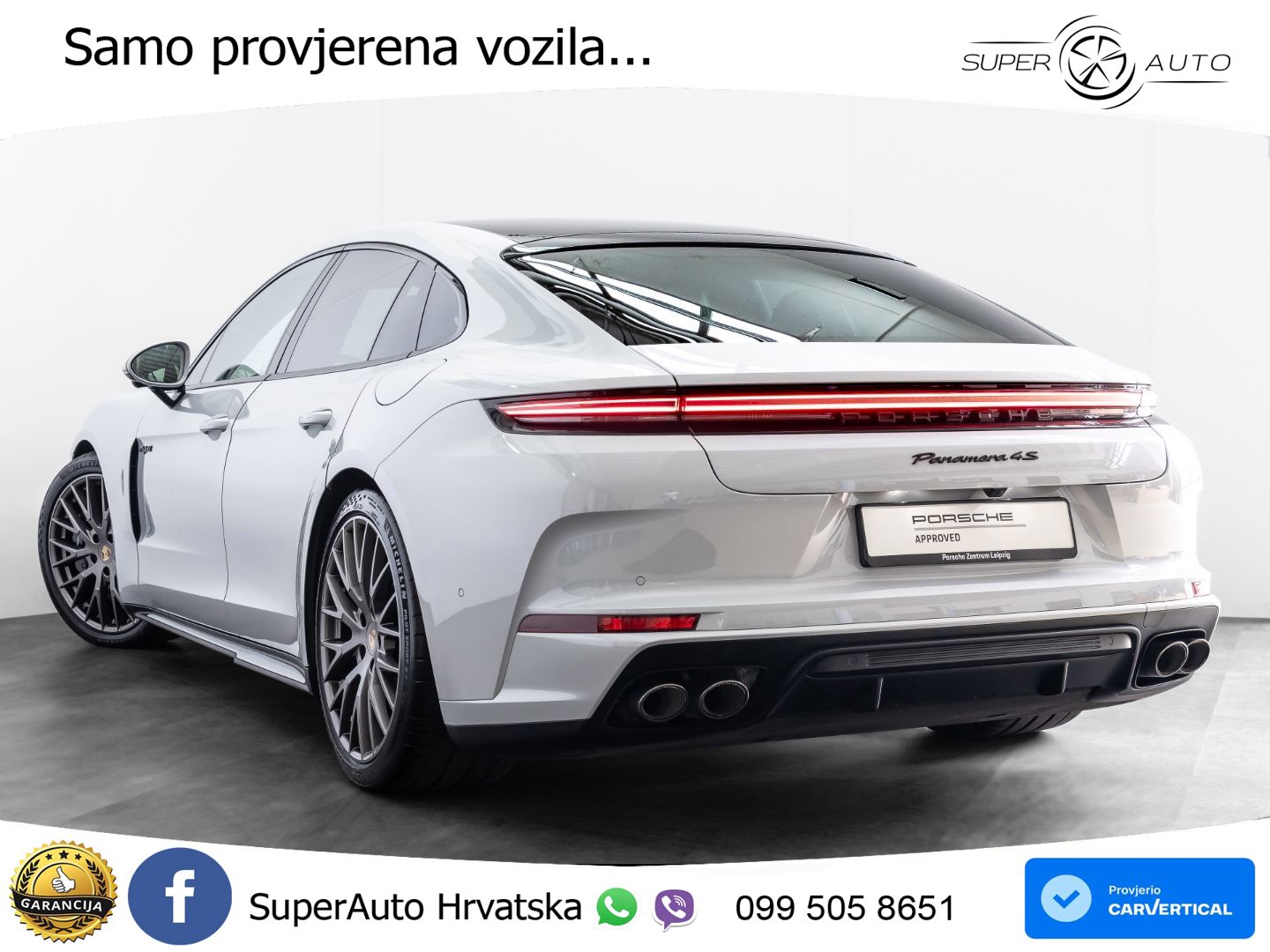 Porsche Panamera 4S 2.9 V6 (544 KS) E-Hybrid PDK ZRAČNI+ACC+GR SJED+KAM+PANO