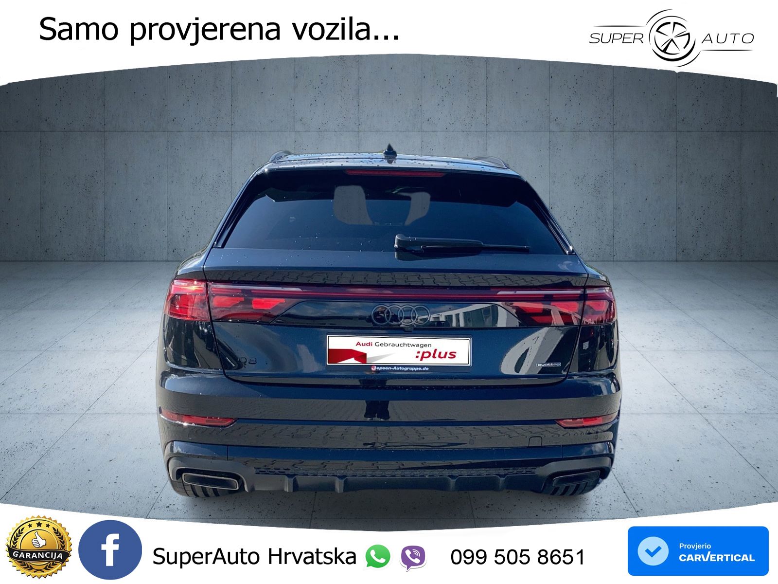 Audi Q8 60 TFSIe V6 (490 KS) quattro Tiptronic S line 489 KS LED+GR SJED+ACC