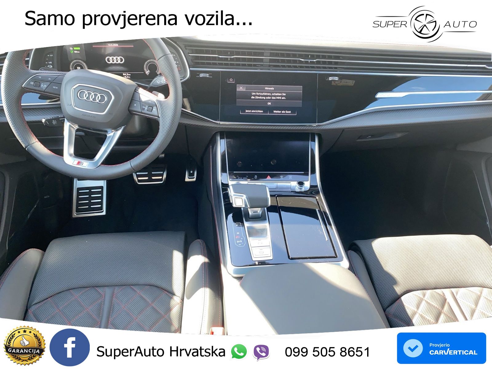 Audi Q8 60 TFSIe V6 (490 KS) quattro Tiptronic S line 489 KS LED+GR SJED+ACC