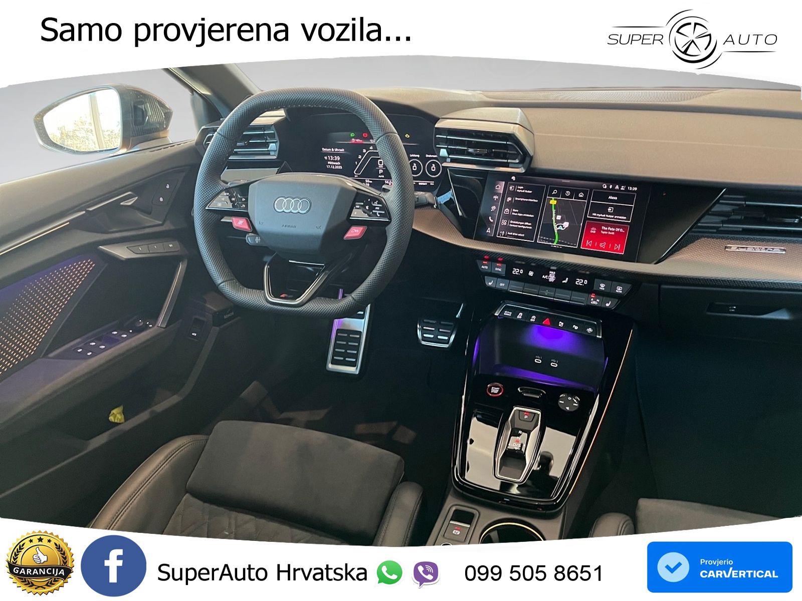 Audi RS3 Sedan 2.5 TFSI (400 KS) quattro S tronic LED+GR SJED+ACC