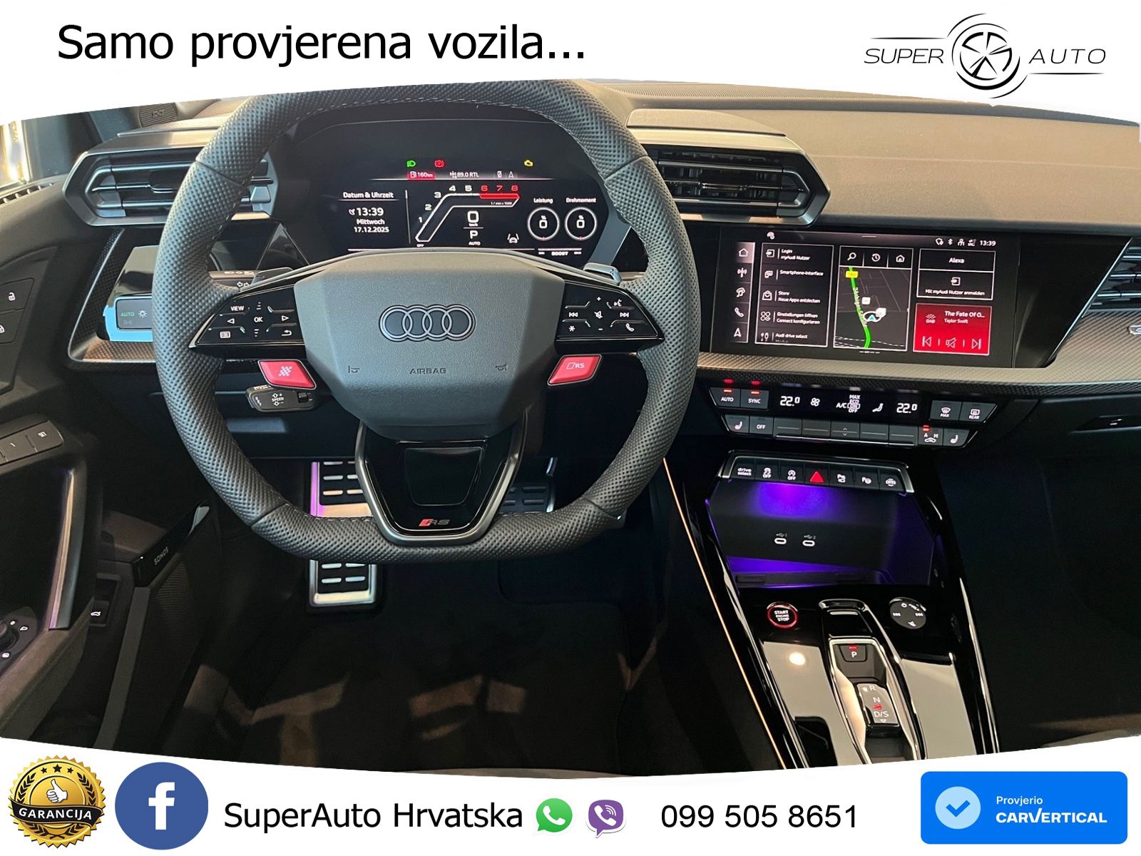 Audi RS3 Sedan 2.5 TFSI (400 KS) quattro S tronic LED+GR SJED+ACC