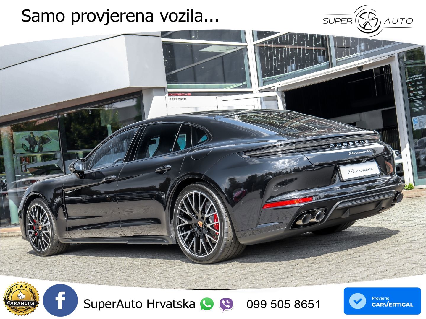 Porsche Panamera 4S 2.9 V6 (544 KS) E-Hybrid PDK ZRAČNI+ACC+GR SJED+KAM+PANO