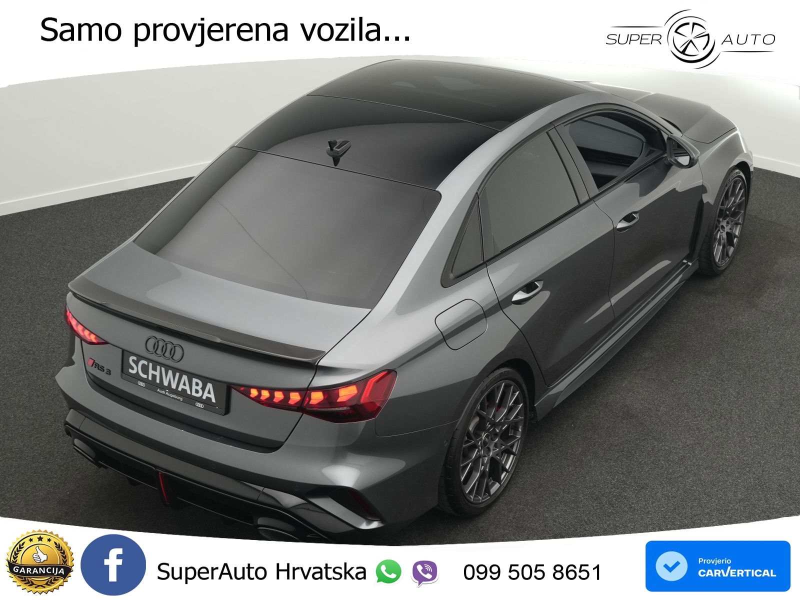 Audi RS3 Sedan 2.5 TFSI (400 KS) quattro S tronic LED+GR SJED+ACC
