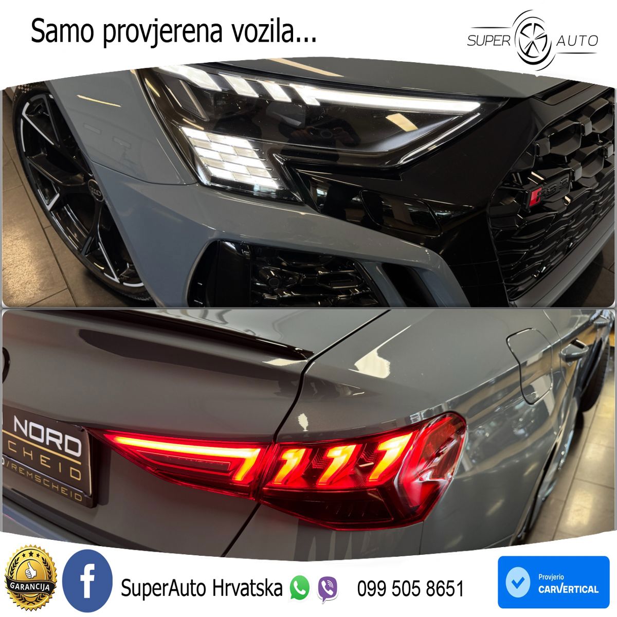 Audi RS3 Sedan 2.5 TFSI (400 KS) quattro S tronic LED+GR SJED+ACC