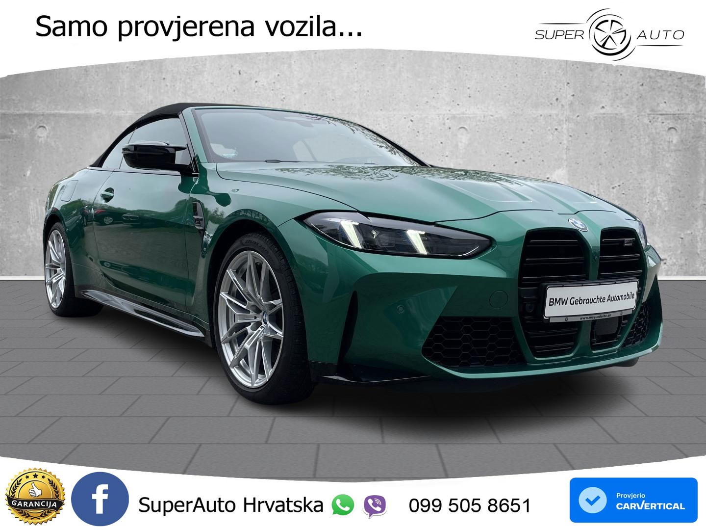 BMW M4 Convertible Competition 3.0 (530 KS) xDrive Steptronic LED+GR SJED+ACC