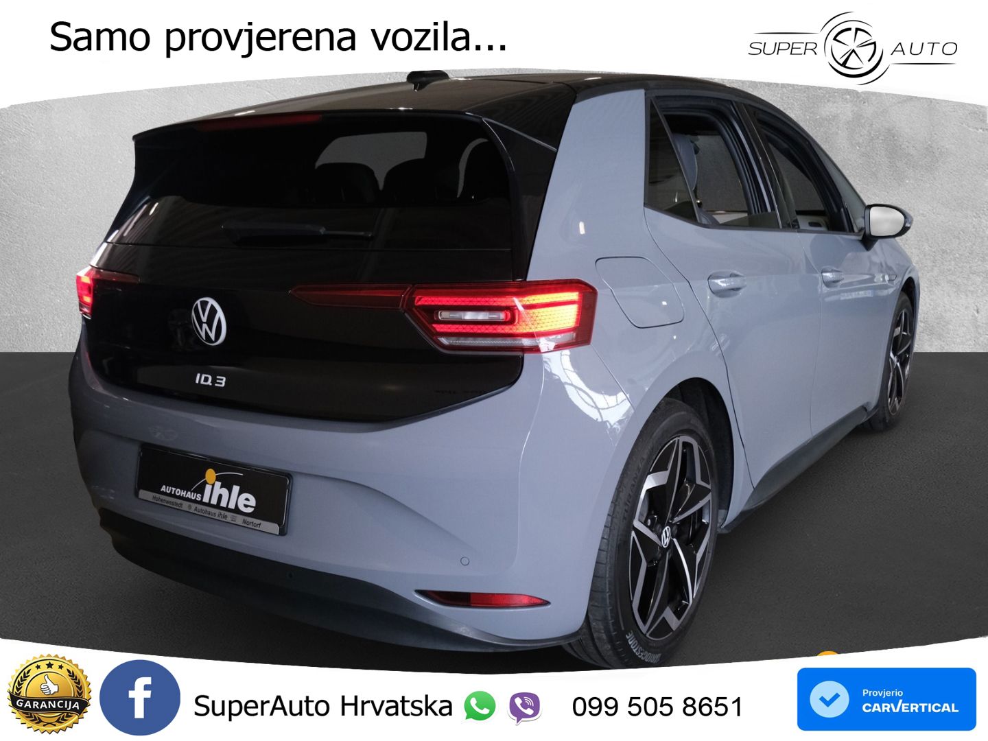 Volkswagen ID.3 Pro Performance 62 kWh (204 KS) LED+GR SJED+ACC