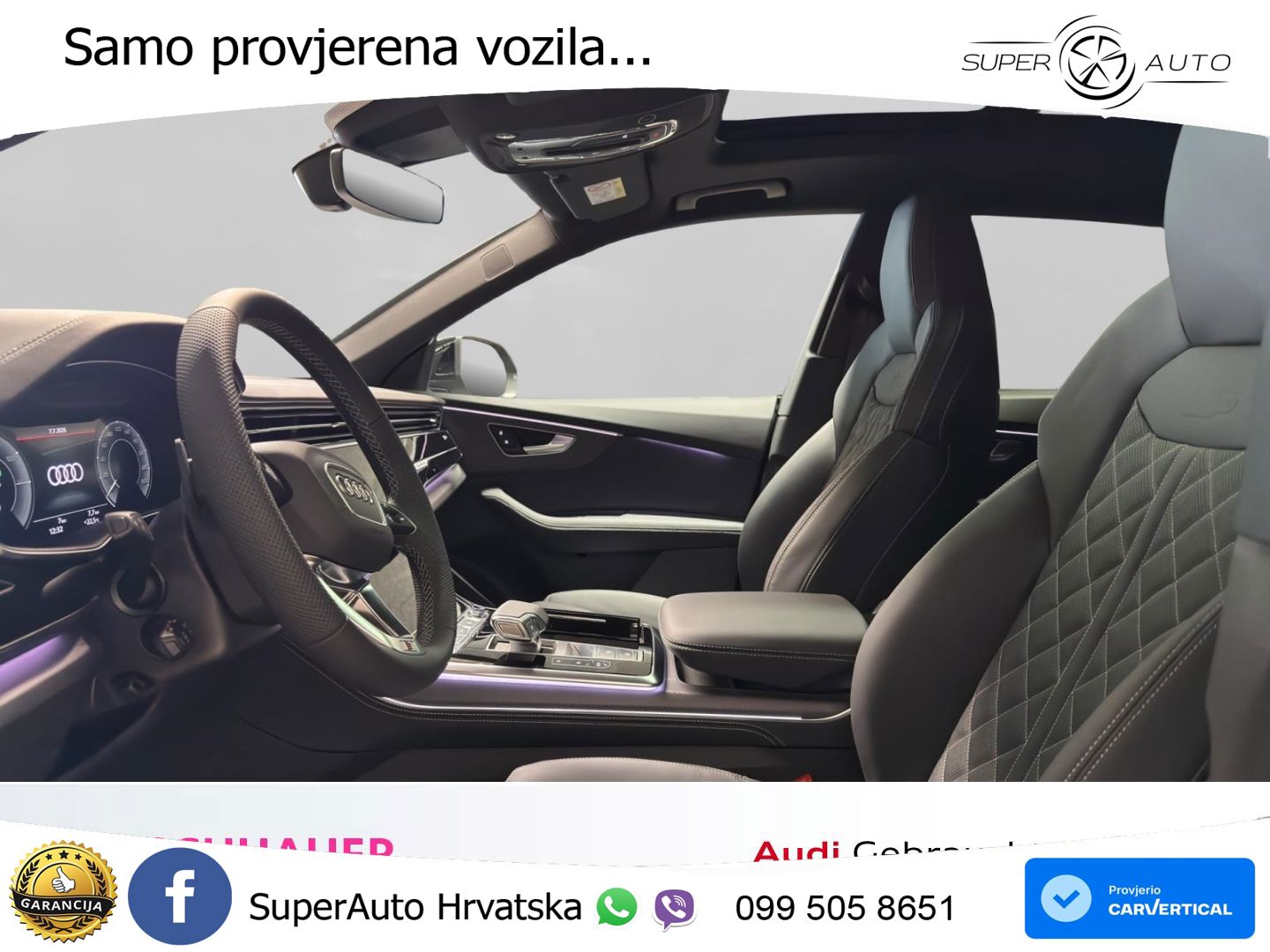 Audi Q8 60 TFSIe V6 (490 KS) quattro Tiptronic S line 489 KS LED+GR SJED+ACC