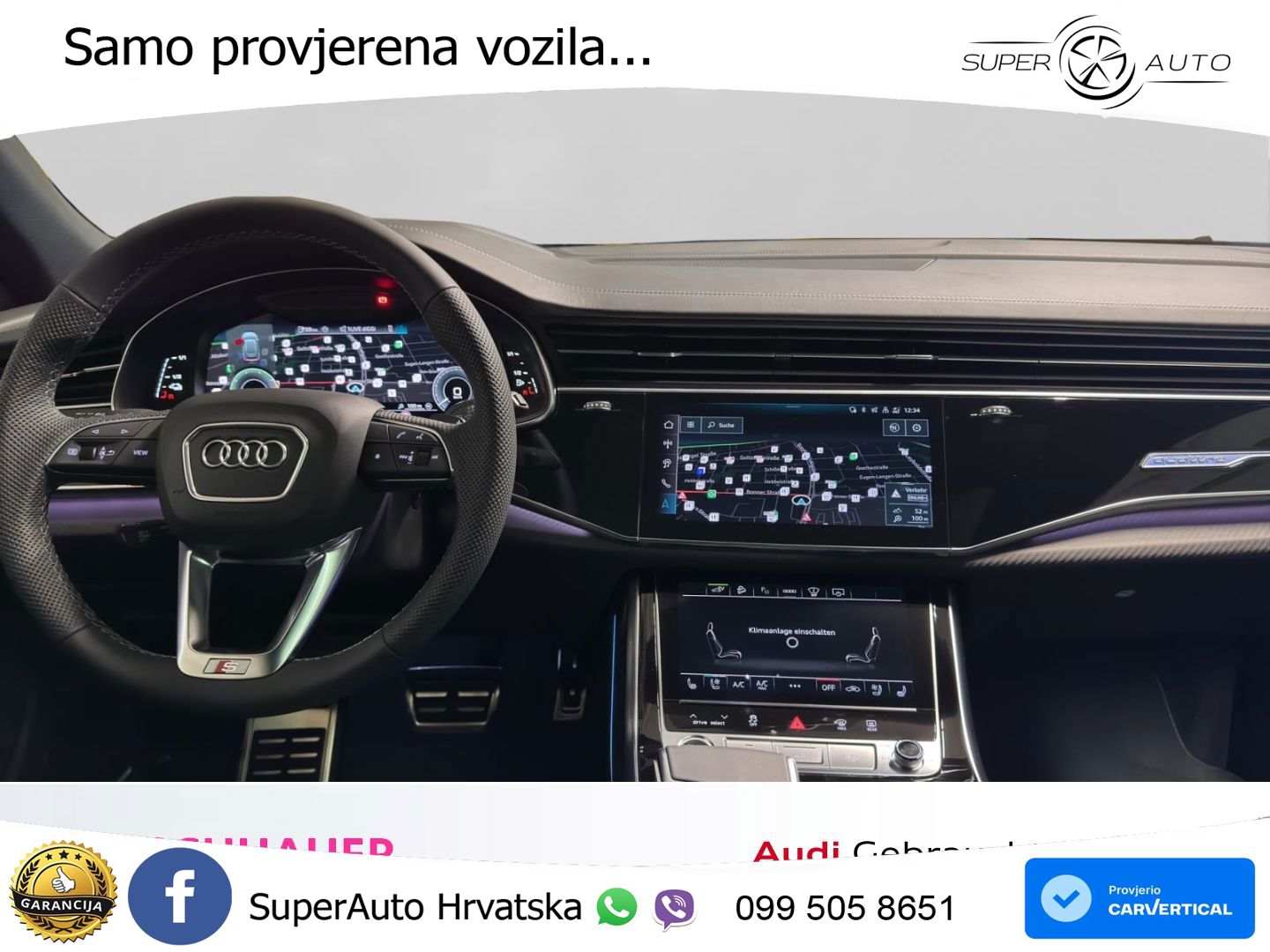 Audi Q8 60 TFSIe V6 (490 KS) quattro Tiptronic S line 489 KS LED+GR SJED+ACC