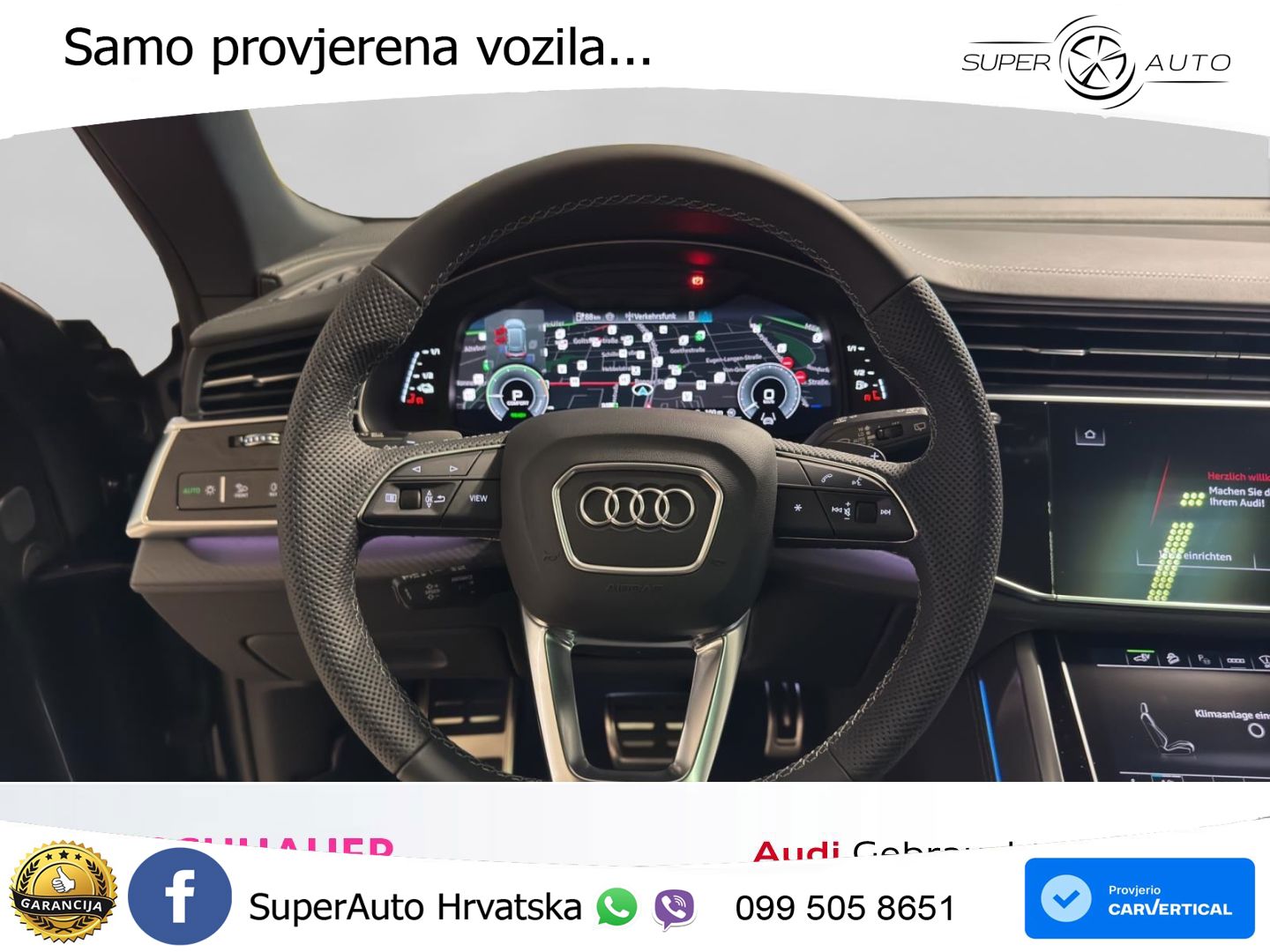 Audi Q8 60 TFSIe V6 (490 KS) quattro Tiptronic S line 489 KS LED+GR SJED+ACC