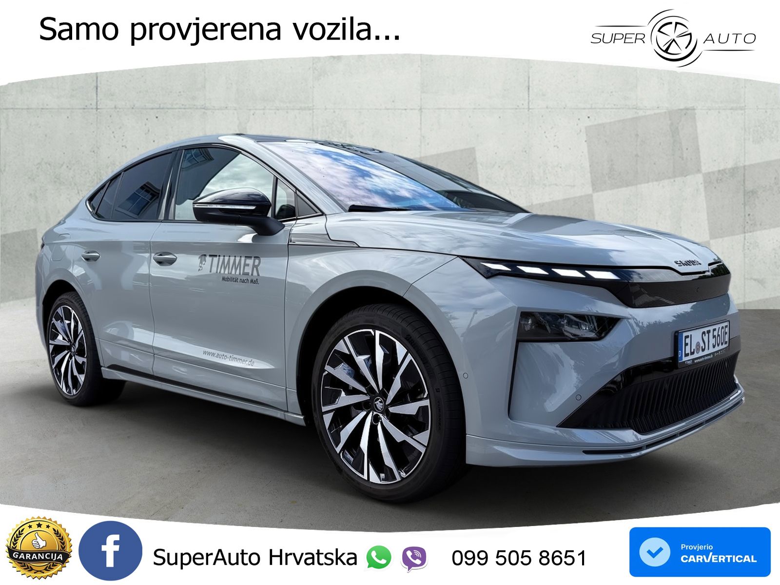 Škoda Enyaq Coupe iV 85 82 kWh (286 KS) SportLine LED+GR SJED+ACC