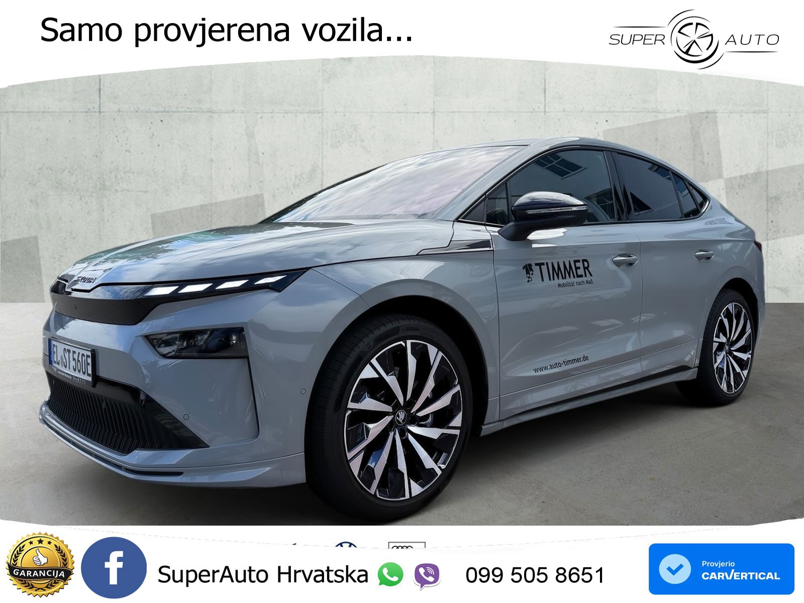 Škoda Enyaq Coupe iV 85 82 kWh (286 KS) SportLine LED+GR SJED+ACC