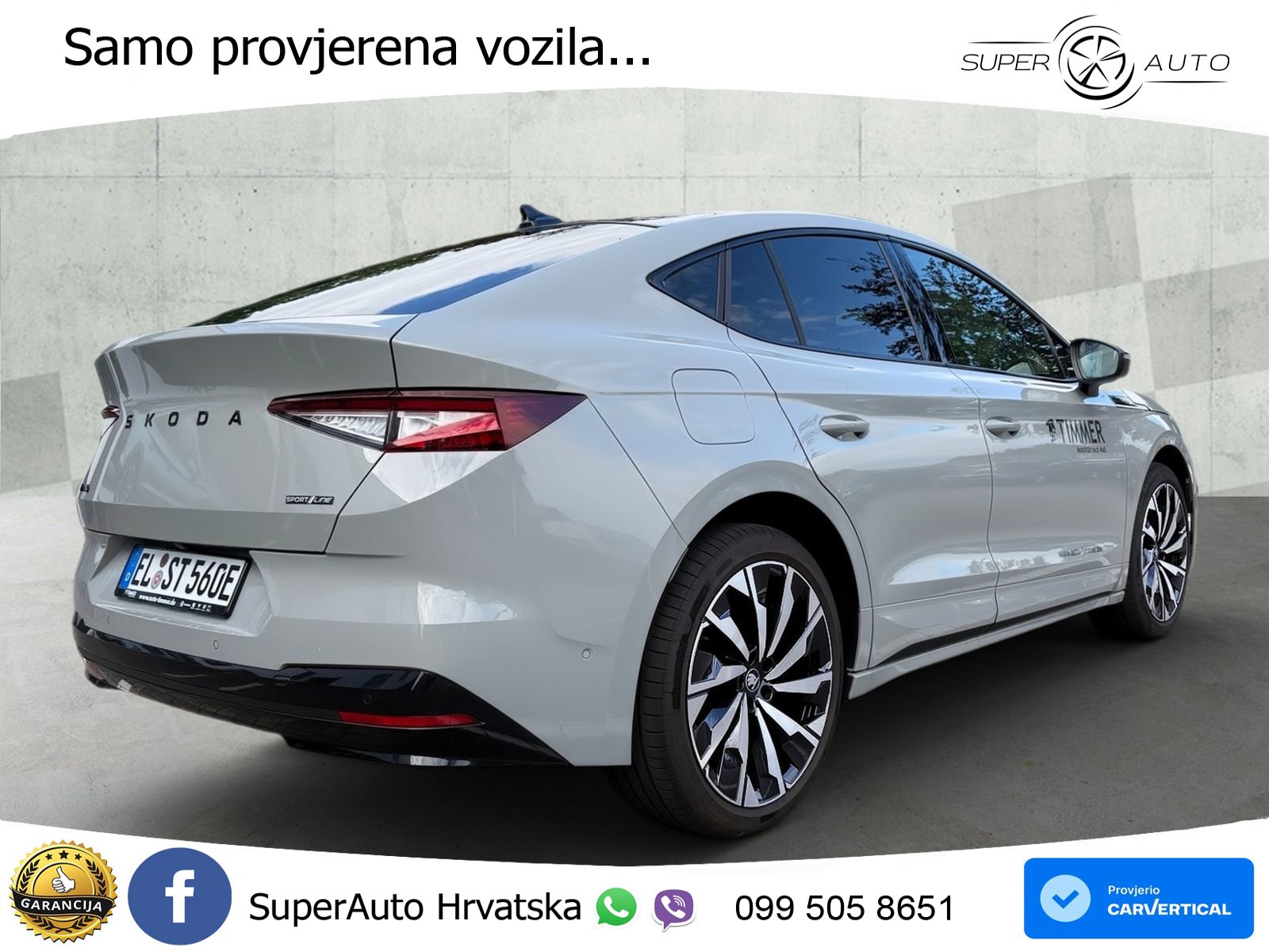 Škoda Enyaq Coupe iV 85 82 kWh (286 KS) SportLine LED+GR SJED+ACC