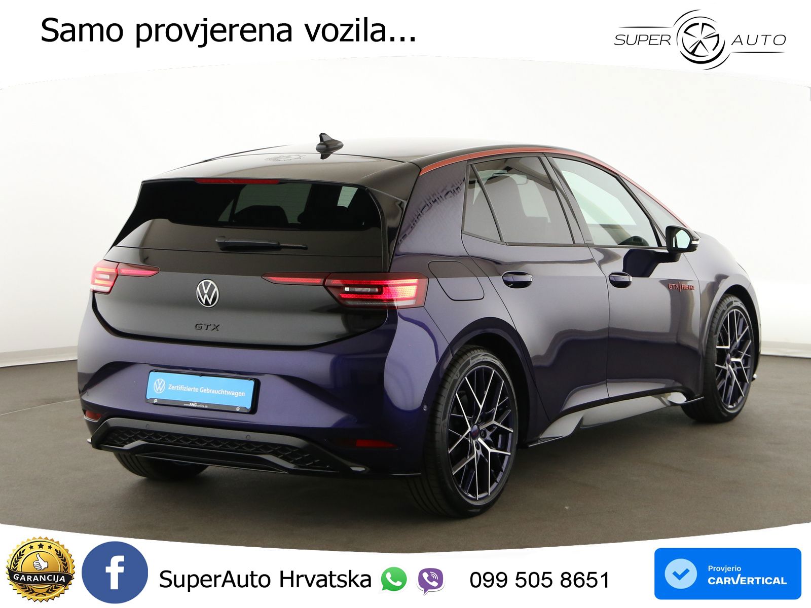 Volkswagen ID.3 GTX 84 kWh (286 KS) LED+GR SJED+ACC