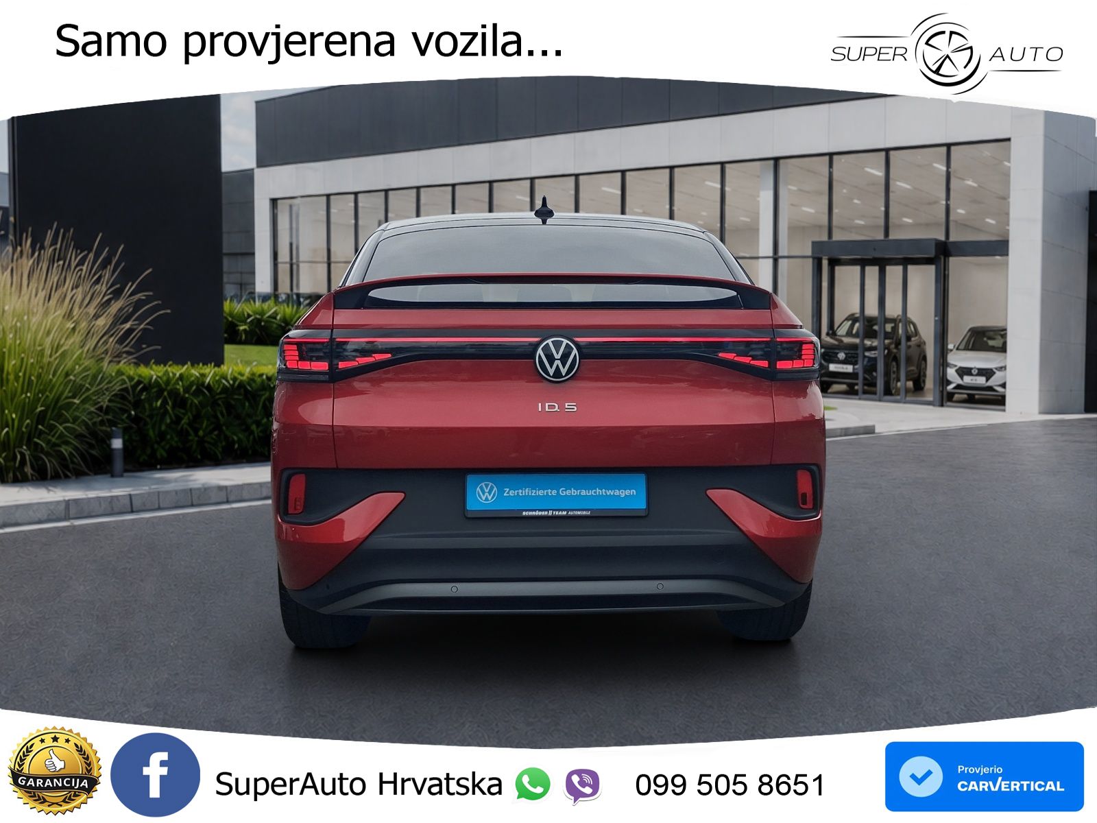 Volkswagen ID.5 Pure 55 kWh (170 KS) LED+GR SJED+ACC