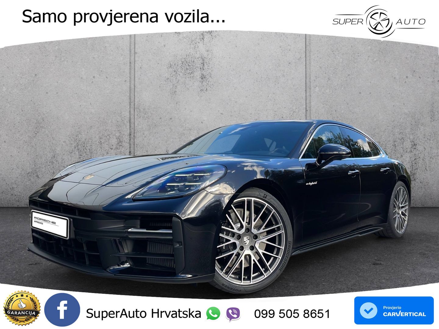 Porsche Panamera 4 2.9 V6 (470 KS) E-Hybrid PDK ZRAČNI+ACC+GR SJED+KAM+PANO