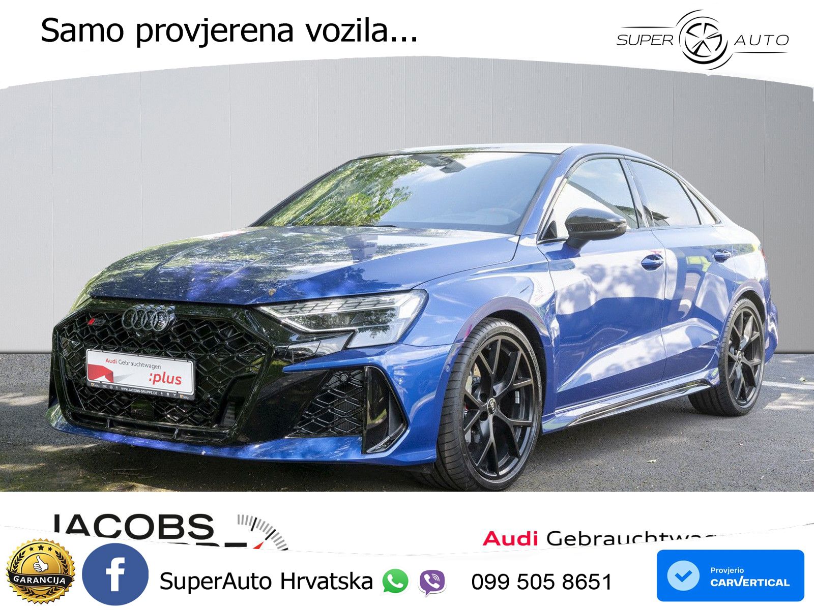 Audi RS3 Sedan 2.5 TFSI (400 KS) quattro S tronic LED+GR SJED+ACC