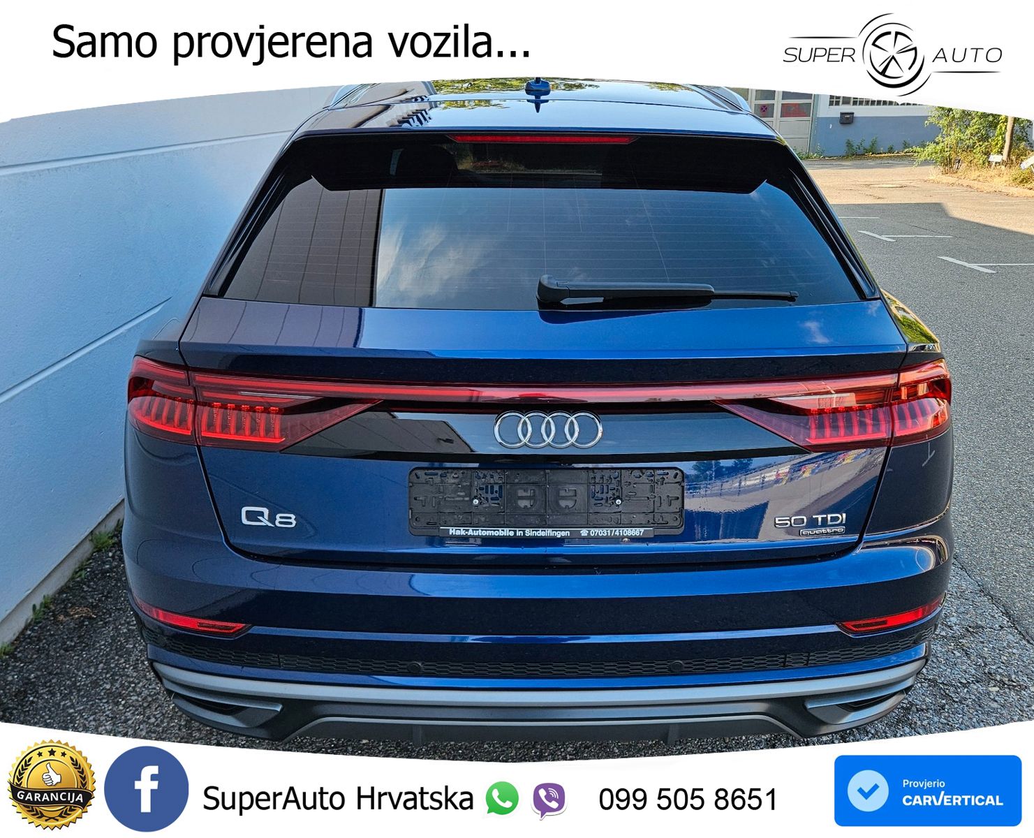 Audi Q8 50 TDI V6 (286 KS) quattro Tiptronic S line LED+GR SJED+ACC