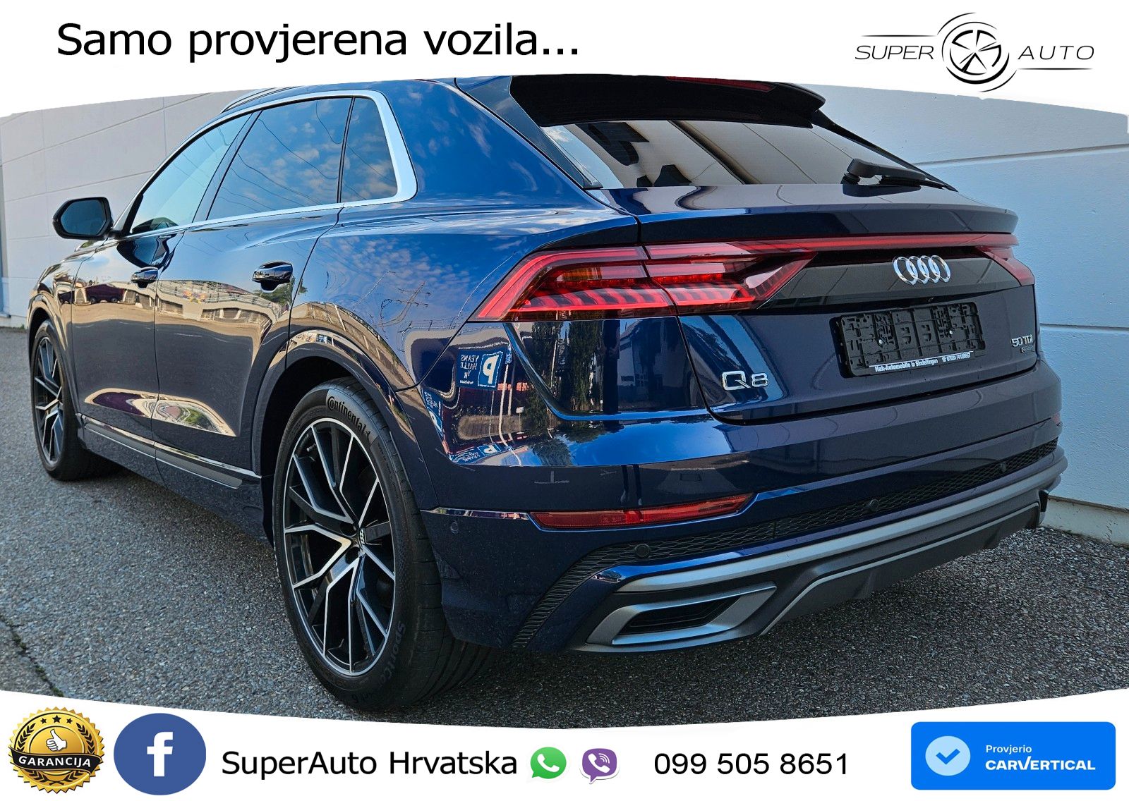 Audi Q8 50 TDI V6 (286 KS) quattro Tiptronic S line LED+GR SJED+ACC