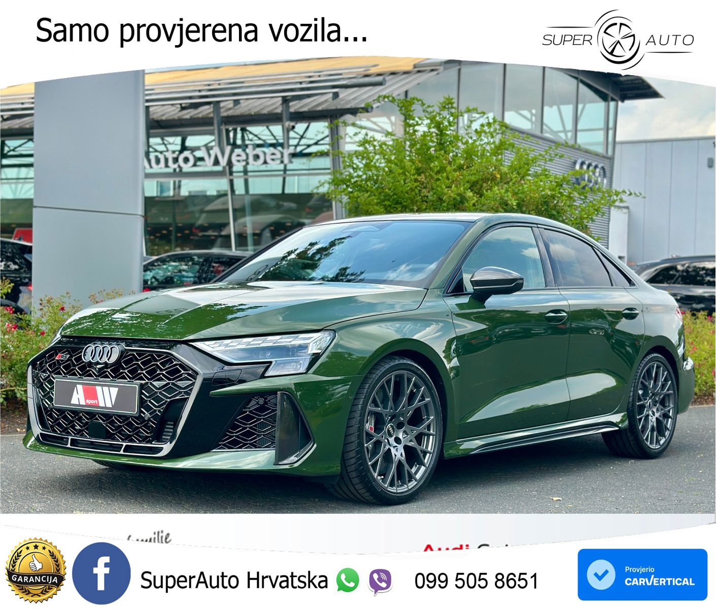Audi RS3 Sedan 2.5 TFSI (400 KS) quattro S tronic LED+GR SJED+ACC