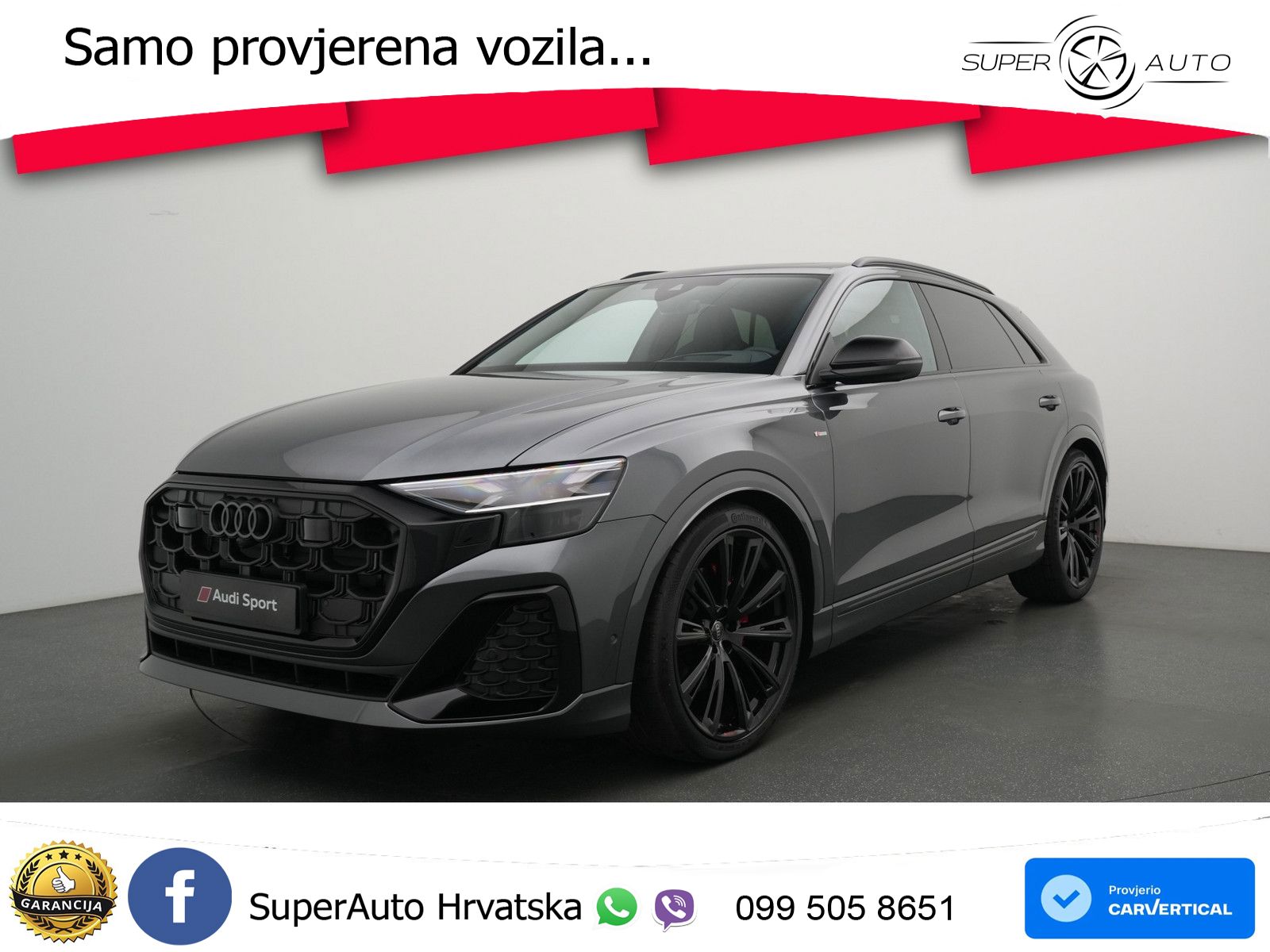 Audi Q8 50 TDI V6 (286 KS) quattro Tiptronic S line LED+GR SJED+ACC