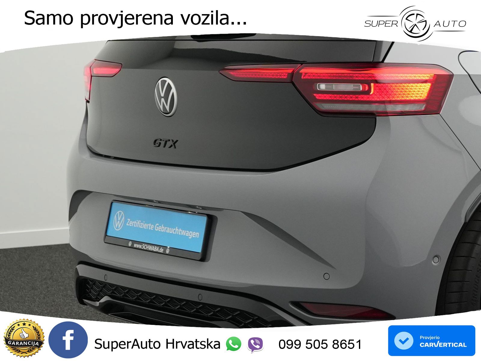 Volkswagen ID.3 GTX Performance 84 kWh (326 KS) LED+GR SJED+ACC