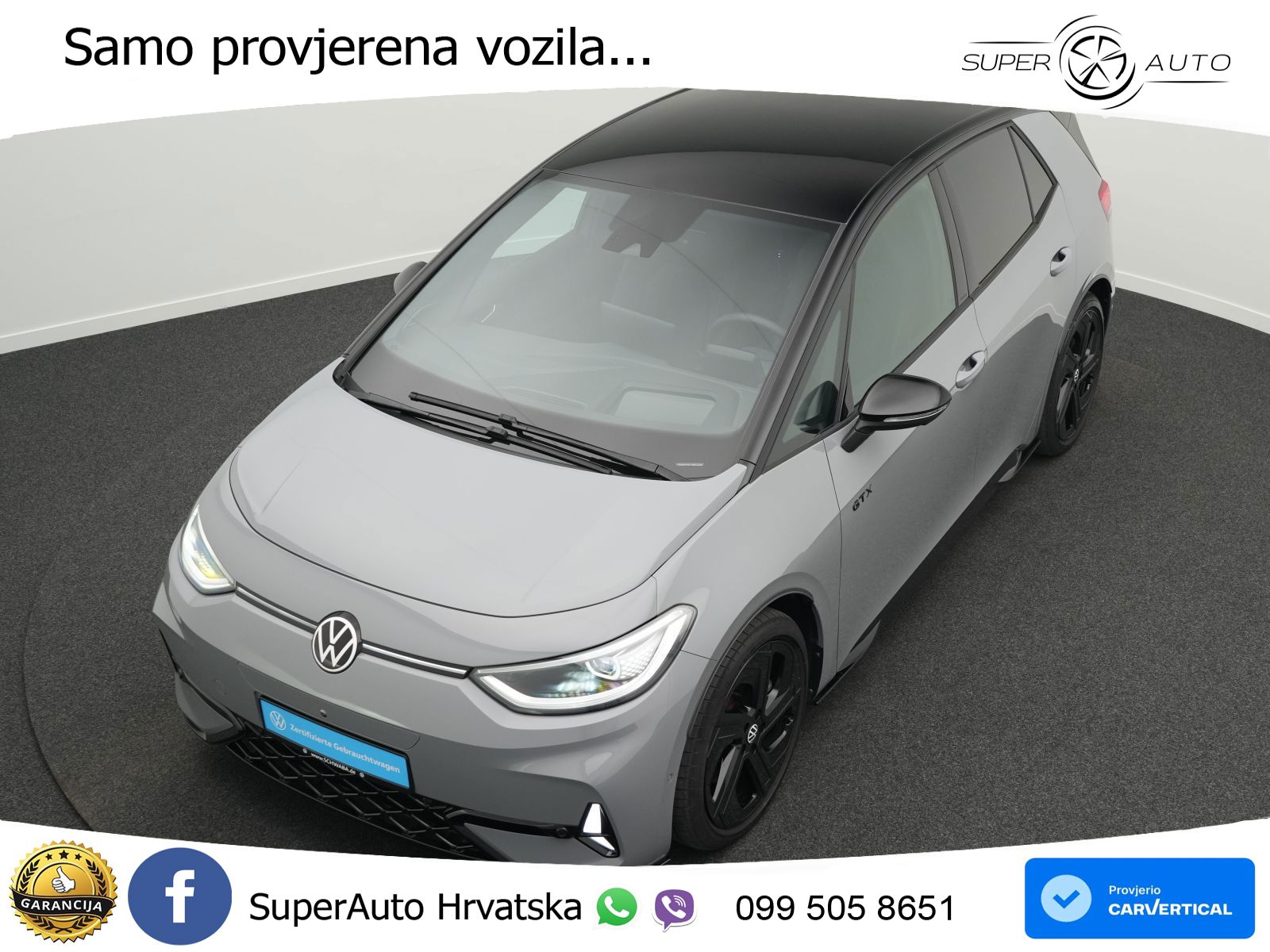Volkswagen ID.3 GTX Performance 84 kWh (326 KS) LED+GR SJED+ACC