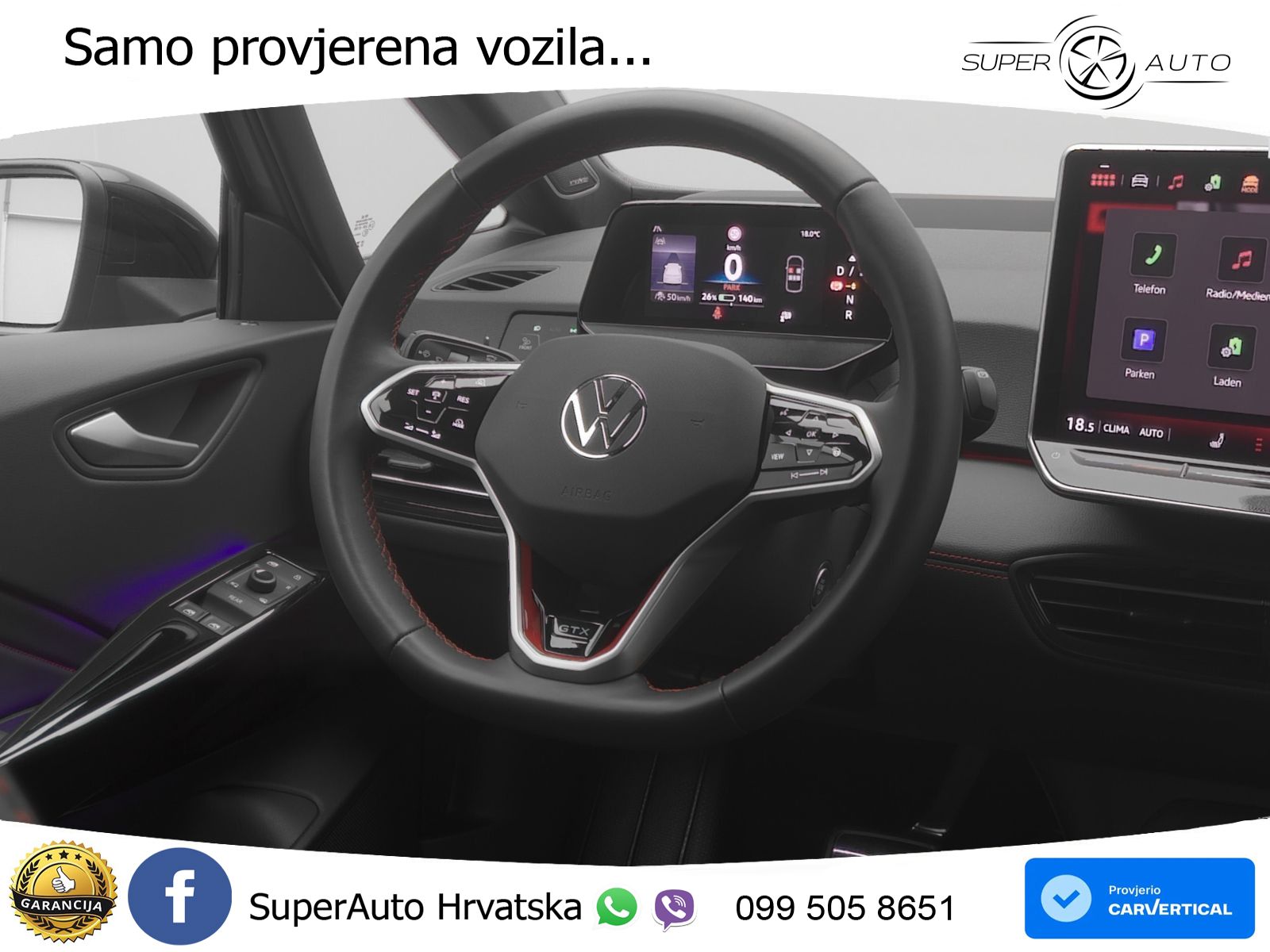 Volkswagen ID.3 GTX Performance 84 kWh (326 KS) LED+GR SJED+ACC