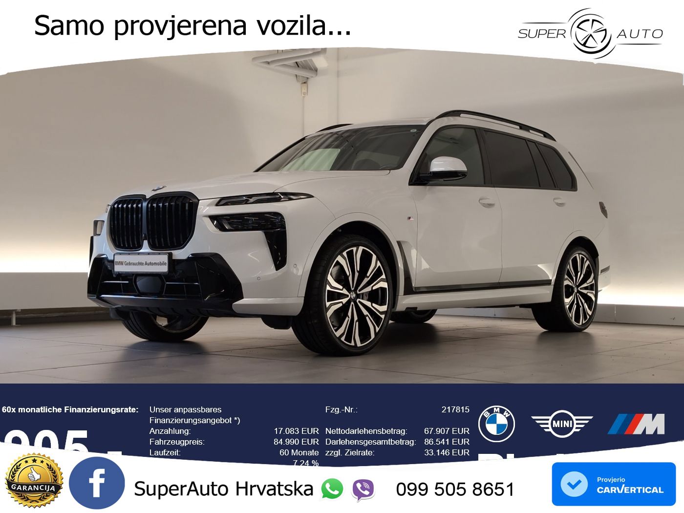 BMW X7 40d (352 KS) xDrive Steptronic M Sport LED+GR SJED+ACC