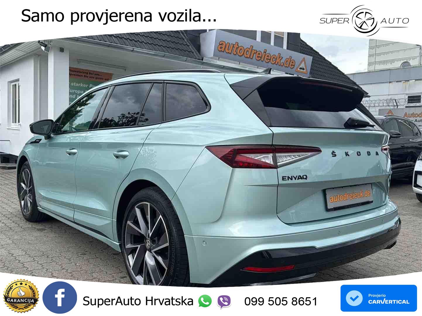 Škoda Enyaq iV 80 82 kWh (204 KS) SportLine LED+GR SJED+ACC