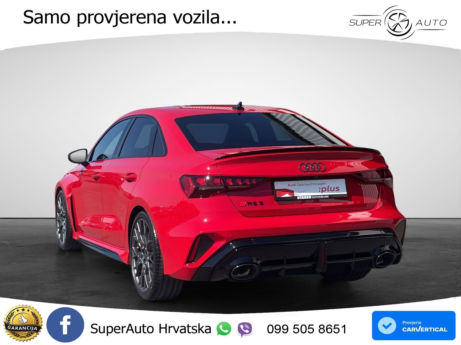Audi RS3 Sedan 2.5 TFSI (400 KS) quattro S tronic LED+GR SJED+ACC
