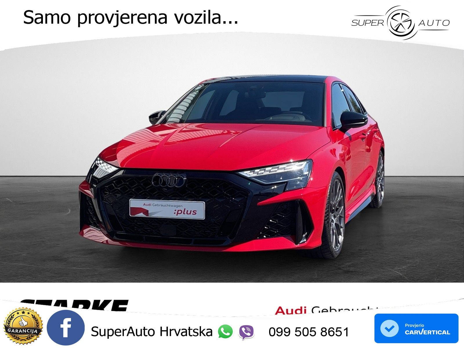 Audi RS3 Sedan 2.5 TFSI (400 KS) quattro S tronic LED+GR SJED+ACC
