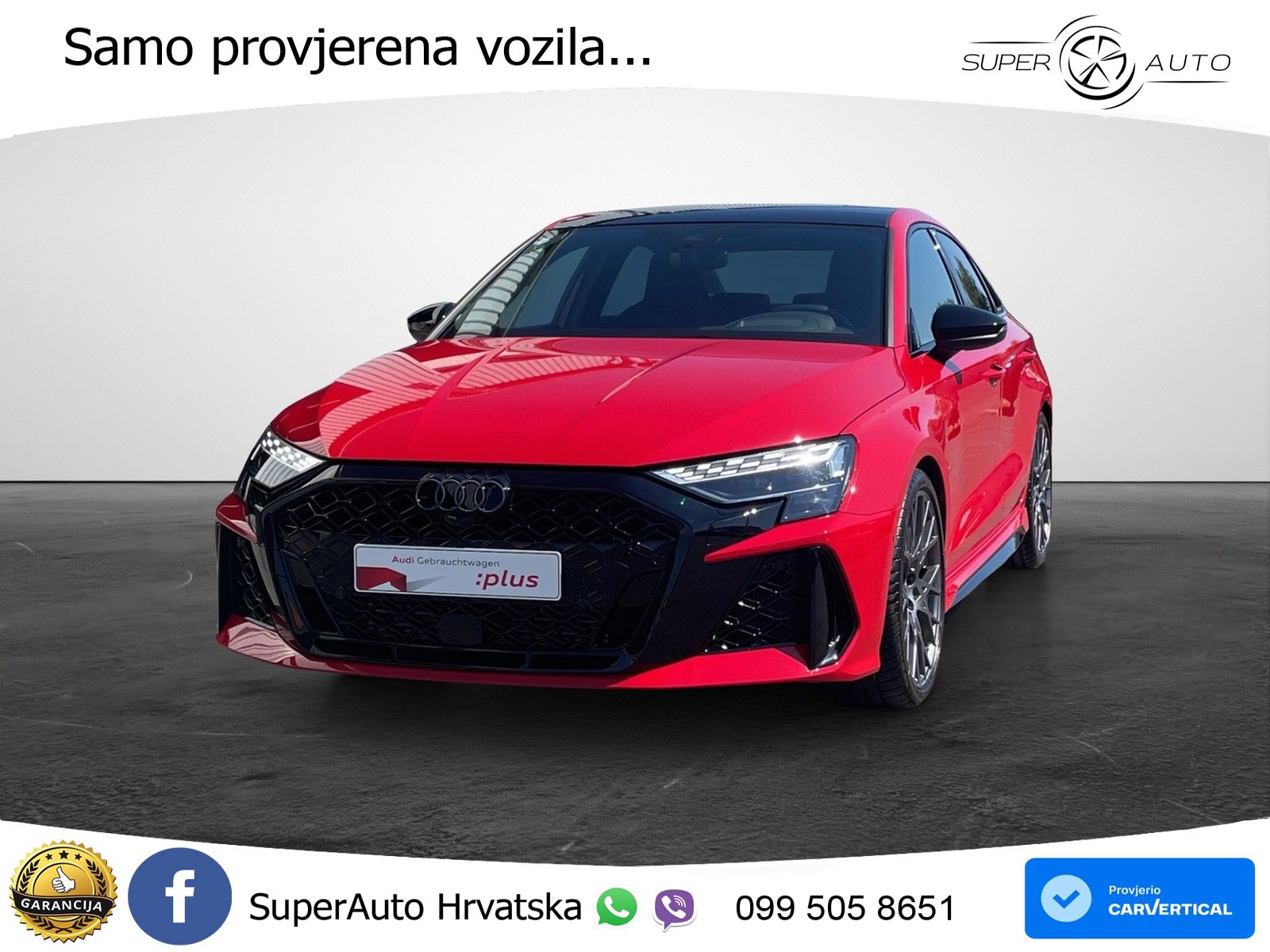Audi RS3 Sedan 2.5 TFSI (400 KS) quattro S tronic LED+GR SJED+ACC