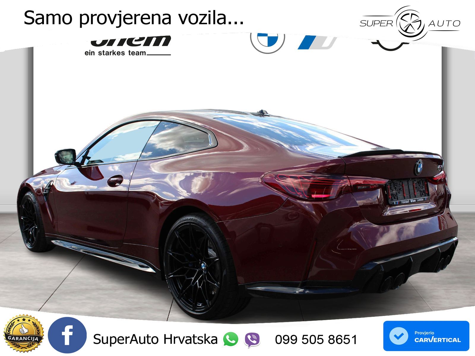 BMW M4 Competition 3.0 (510 KS) Steptronic LED+GR SJED+ACC